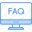 faq, question, support, help, service, led, online faq icon 