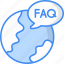 faq, question, support, help, service, global faq icon 