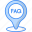 faq, question, support, help, service, location faq, location icon 