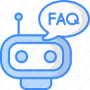 faq, question, support, help, service, robot faq, robot icon