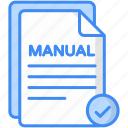 paper, education, learning, manual, service icon