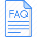 faq, question, support, help, service, paper icon