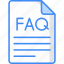 faq, question, support, help, service, paper icon 
