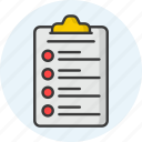 clipboard, list, checklist, document, extension, file