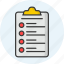 clipboard, list, checklist, document, extension, file 