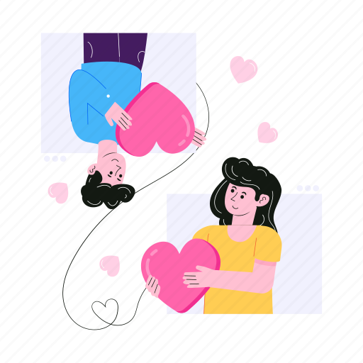 Couple, dating, spouse, lovely couple, in love, romantic couple, romance illustration - Download on Iconfinder
