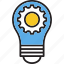 bulb, cog, configuration, wheel, preferences, options 
