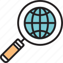 search, world, magnifying glass, view, seo, magnifier