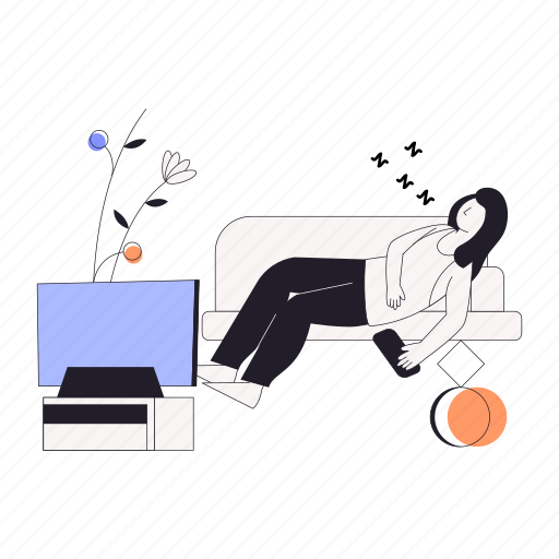 Napping, sleeping, drowsy, resting, dreaming illustration - Download on Iconfinder