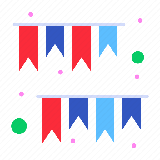 American, buntings, day, decoration, garland, party icon - Download on Iconfinder
