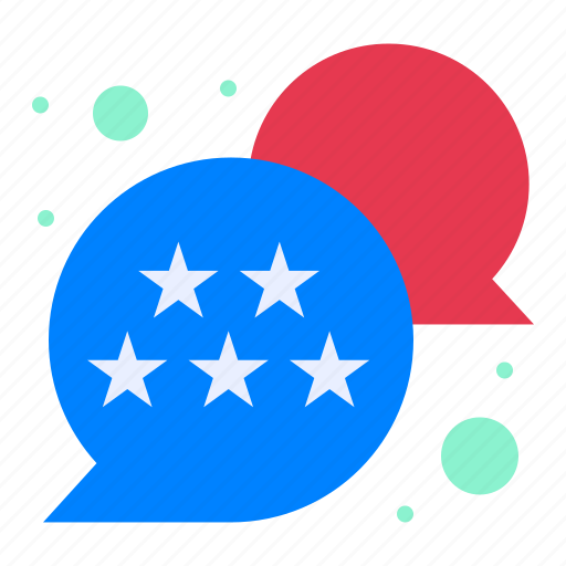 Bubble, chat, flag, star, usa icon - Download on Iconfinder