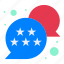 bubble, chat, flag, star, usa 