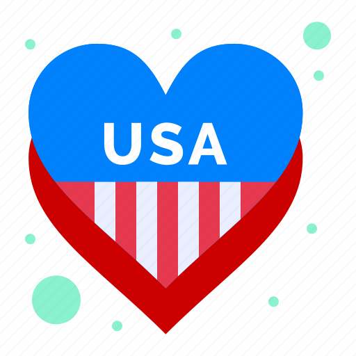 American, heart, love, usa icon - Download on Iconfinder