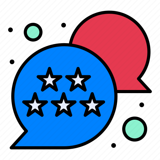 Bubble, chat, flag, independence, july, of, star icon - Download on Iconfinder