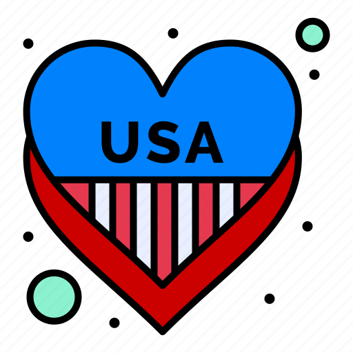 American, heart, independence, july, love, of, usa icon - Download on Iconfinder