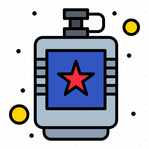 Alcoholic, drink, flask, hip, independence, july, liquid icon - Download on Iconfinder