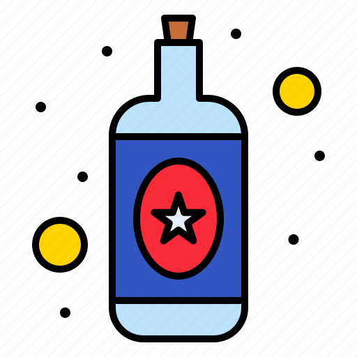 Alcohol, bottle, independence, july, of, usa, wine icon - Download on Iconfinder