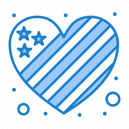 4th of july, american, flag, heart, independence, love, usa icon - Download on Iconfinder