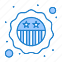 4th of july, american, badge, flag, independence, seurity, usa 