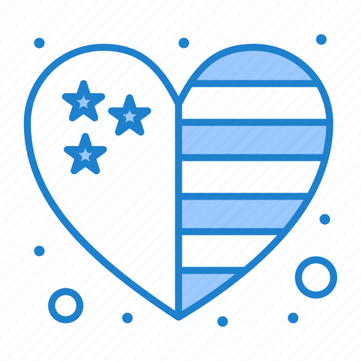 4th of july, country, flag, heart, independence, usa icon - Download on Iconfinder