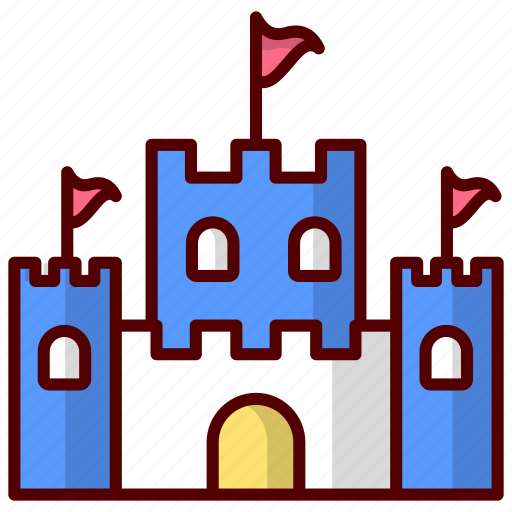 Castle, building, fortress, architecture, tower, medieval, sand icon - Download on Iconfinder
