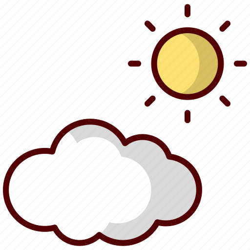 Cloud and sun, cloud, cloudy, sun, weather, summer, sunshine icon - Download on Iconfinder