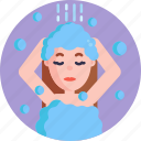 shower, bath, woman, bathing, female