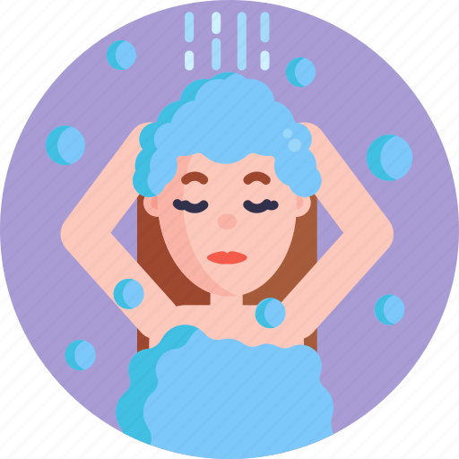 Shower, bath, woman, bathing, female icon - Download on Iconfinder