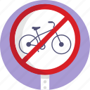 no cycling, no, cycling, sign, bicycle, forbidden
