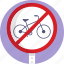 no cycling, no, cycling, sign, bicycle, forbidden 