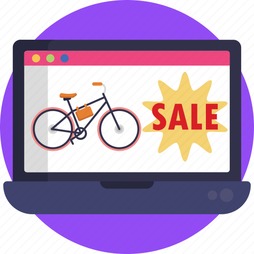 Bike, bicycle, on sale, sale, online, shopping, ecommerce icon - Download on Iconfinder