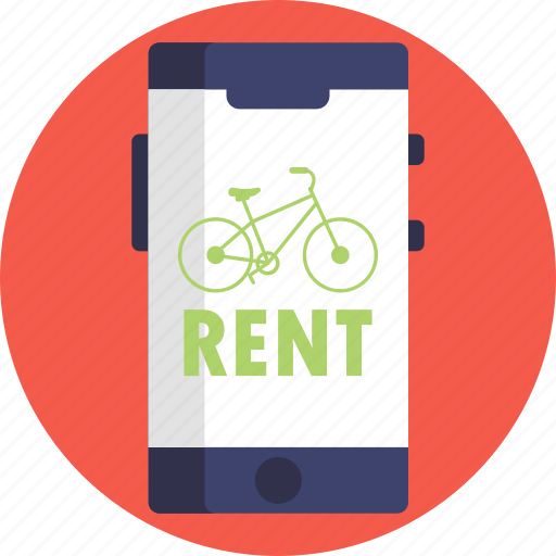 Bike, bicycle, rent, hire, app, mobile icon - Download on Iconfinder