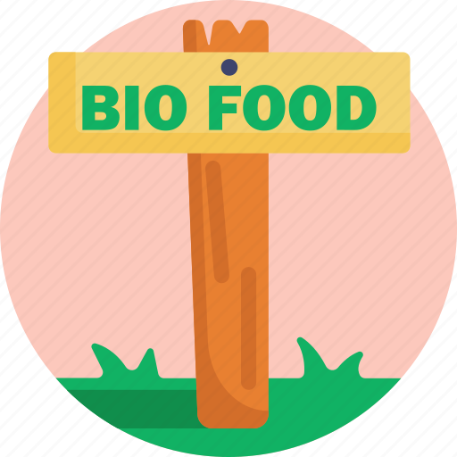 Bio, food, agriculture, sign, post icon - Download on Iconfinder