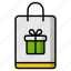 gift, shopping, box, price, tag, bag, sale icons 