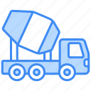 concrete mixer, cement-mixer, construction, truck, cement-truck, mixer-truck, concrete, vehicle, mixer