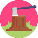country, living, axe, wood, firewood