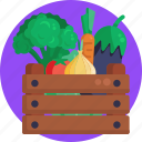 country, life, vegetables, eggplant, onion, farming