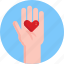 love, donate, hand, share, valentine 