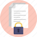 data, protection, padlock, document, password