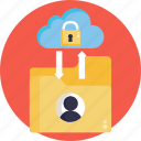 data, protection, cloud storage, padlock, folder, security