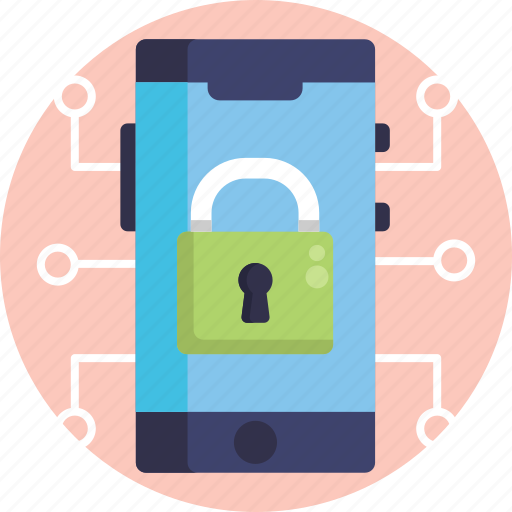Data, protection, encryption, padlock, password, mobile phone icon - Download on Iconfinder