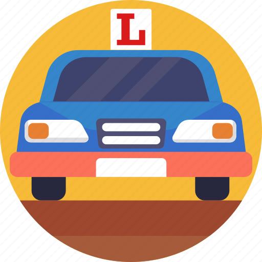 Driving, school, learner, car, vehicle icon - Download on Iconfinder