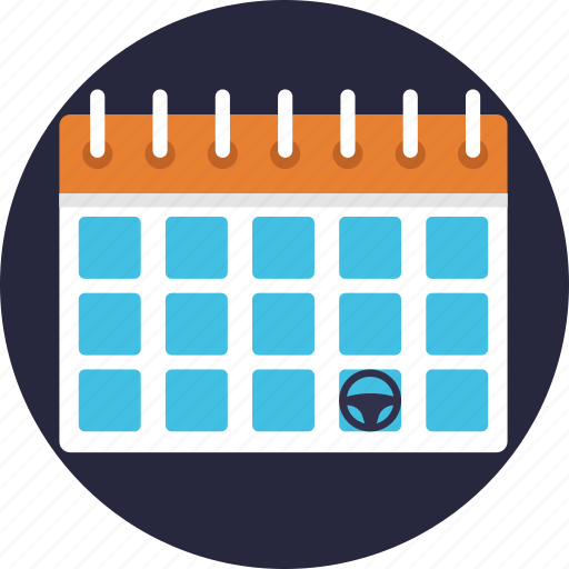 Driving, school, date, calendar, schedule icon - Download on Iconfinder