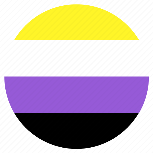 Circle, flag, lgbt, non-binary, pride icon - Download on Iconfinder