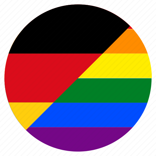 Circle, flag, gay, germany, lgbt, pride, rainbow icon - Download on Iconfinder