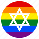 circle, flag, gay, israel, lgbt, pride, rainbow