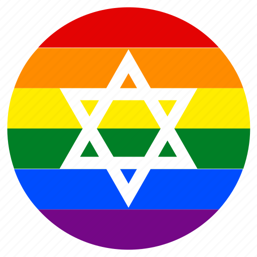 Circle, flag, gay, israel, lgbt, pride, rainbow icon - Download on Iconfinder