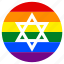 circle, flag, gay, israel, lgbt, pride, rainbow 