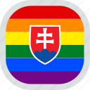 flag, gay, lgbt, lgbtq, pride, rainbow, slovakia