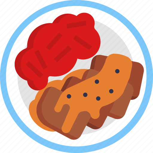 German, food, meat, roast, sauce, meal icon - Download on Iconfinder